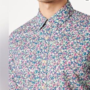 Scotch & Soda Colorful Floral Button Down Shirt Sz XL